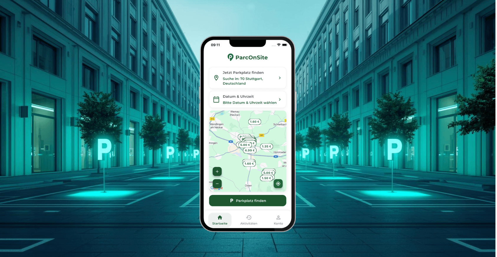 Digitale Lösung von ParcOnSite